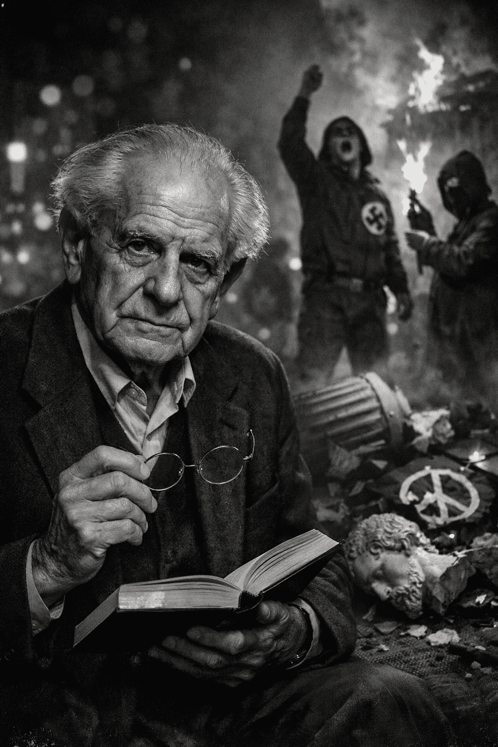 Karl Popper, tolerancia, paradoja de la tolerancia, filosofía política, sociedad abierta, pensamiento crítico, democracia, liberalismo, falsacionismo, totalitarismo