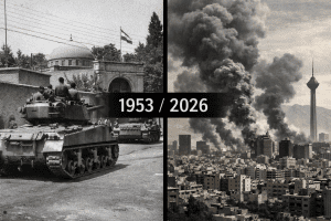 Trump bombardea Irán con el mismo lenguaje de libertad que usó la CIA en 1953 para derrocar a Mossadegh. La prensa mainstream fabrica consentimiento sin hacer las preguntas que importan. Un análisis de la vieja maquinaria que convierte las guerras en inevitables antes de que empiecen.
